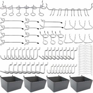 Pegboard Hooks Assortment with Pegboard Bins