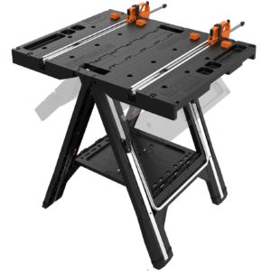 WORX Pegasus Multi-Function Work Table and Sawhorse with Quick Clamps and Holding Pegs