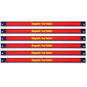 Goplus 6PCS 18 Magnetic Tool Holder, Organizer Racks Set, Metal Storage Organizer Bar