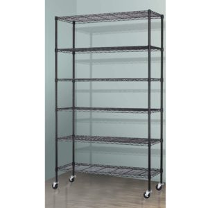 Storage Metal Shelf Wire Shelving Unit with Wheels