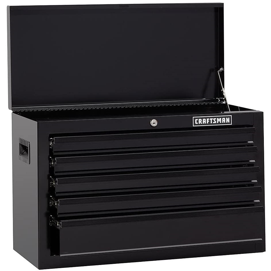 Craftsman 26" Wide 5-Drawer Standard-Duty Top Chest - Black