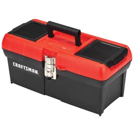 CRAFTSMAN DIY 16-in Red Plastic Lockable Tool Box