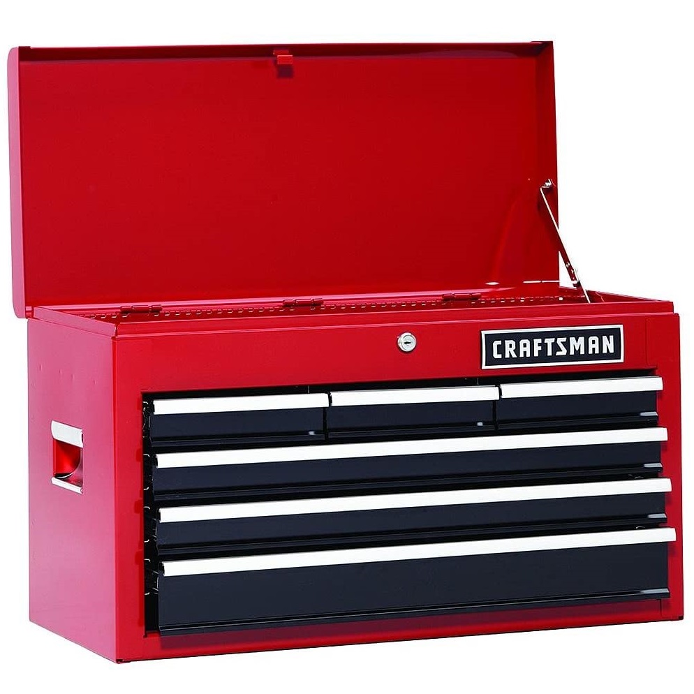 Craftsman 6 Drawer Heavy Duty Top Tool Chest, All Steel Construction & Smooth Glide Drawers