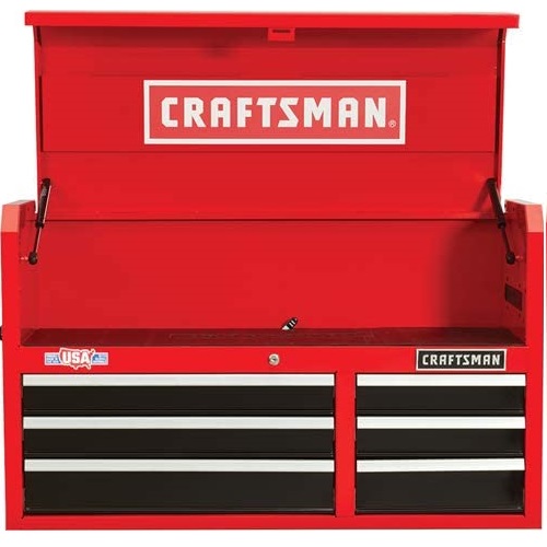2000 SERIES 41-IN. WIDE 6 DRAWER TOOL CHEST - RED/BLACK