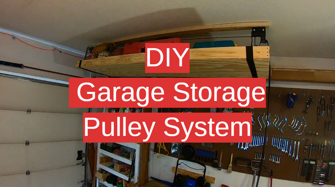 Diy Overhead Garage Storage Pulley, Diy Garage Shelves Overhead